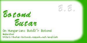 botond butar business card